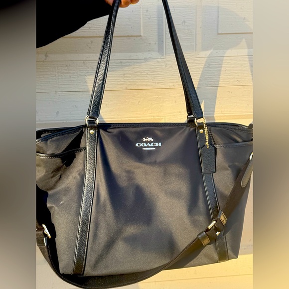 Coach Baby Bag Tote in Black with Gold Hardware - Picture 5 of 6